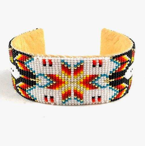 Vintage Butterfly Wedding Jewelry Beaded Embroidery Cuff Bracelet Design Custom Seed Beads Handmade Embroidery - Product Image 5