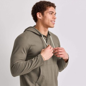 Quality Plus Size Color Block Terry Polyester/Cotton Solid Eco-Friendly Anti-Pilling 440g Oversized Fit Winter Men's Hoodie - Product Image 3