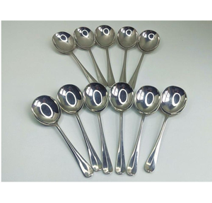 Luxurious Design Stainless Steel <b>Spoon</b> Set Silver Plated Long Handle Durable Simple Wedding Dining Special Mirrored 10ml - Product Image 4