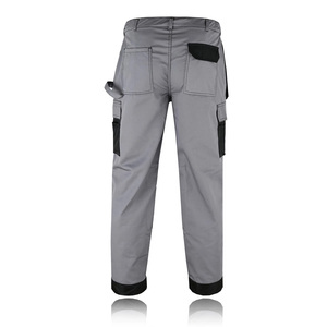 Men's Gray <b>Work</b> <b>Pants</b> With <b>Black</b> Reinforced Pockets And Abrasion Resistance Features For Industrial Use - Product Image 2