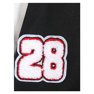 Chaqueta Varsity para Niños con Gráficos de Letras, Cuello Color Block, Manga Larga, Estilo Béisbol, Casual, Urbana, Cómoda - Product Image 2