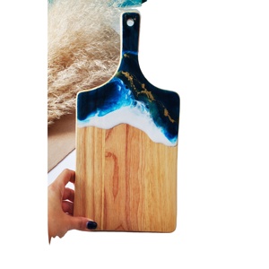 Tabla de Quesos con Mango, Ecológica, Biodegradable, de Madera Personalizada, Apta para Lavavajillas, Tabla de Cortar para Cocina - Product Image 1