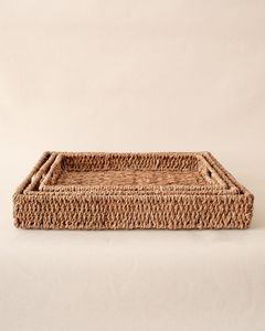 Bandeja de Servir de Ratán Premium Hecha a Mano con Asa de Madera Sólida, Ecológica, de Mimbre Natural, para Té, Café, Hogar, Comedor, Diseño Rústico, Estilo Natural - Product Image 5