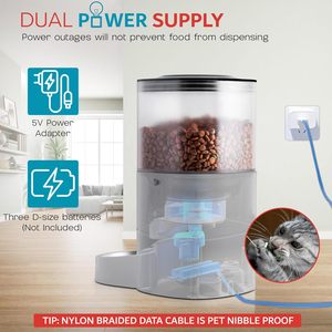 WiFi Automatic <b>Cat</b> and Dog Food Dispenser with App Control and <b>Timed</b> Feeding - Product Image 6