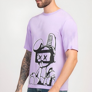 Camiseta Gráfica de Dibujos Animados para Hombre, Estilo Casual Urbano, Manga Corta, Algodón Estampado, Moda Urbana, Top de Verano - Product Image 3