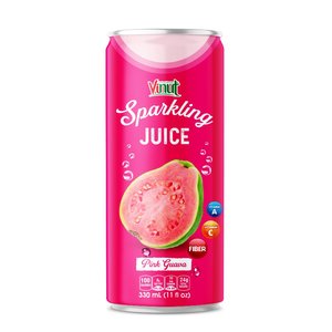 Boisson pétillante à la goyave rose, fabrication OEM ODM sous marque privée, canette mince en aluminium de 330 ml, distributeur en gros VINUT - Product Image 1