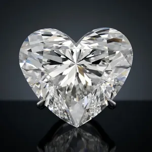 Diamant de laboratoire de 3 carats, couleur F, clarté VVS2, taille cœur, certifié IGI, pour la fabrication de bijoux - Product Image 2