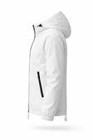 Veste de travail imperméable à capuche pour homme, automne/printemps/hiver, avec protection solaire, fermeture éclair, coupe-vent vert, tissu à mémoire de forme, broderie à motif lettres