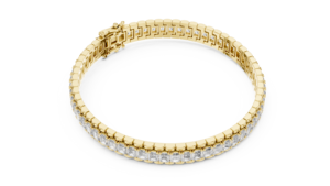 Pulsera de tenis de lujo de oro blanco de 10k con diamantes cultivados en laboratorio para hombre, 60 piezas, corte brillante redondo, fabricante mayorista de joyería - Product Image 6