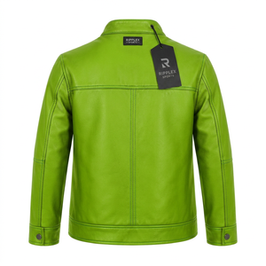 High quality kids leather <b>jacket</b> offering classic style soft comfort reliable warmth and durable wear for growing children - Product Image 6