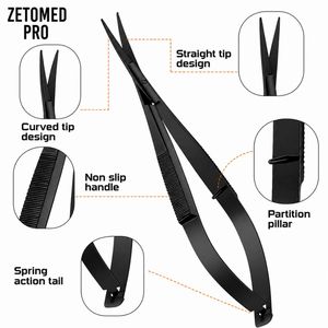 Nouvelle Arrivée Pince à Épiler Inclinée pour Sourcils en Acier Inoxydable, Outil Pointu à Prix Abordable, Ciseaux à Ressort avec Logo par ZETOMED PRO - Product Image 5
