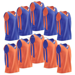 Maillots de basket-ball réversibles sans manches pour hommes Maille respirante Col en V Uniformes d'équipe Taille plus Grande Séchage rapide Vêtements de sport d'été - Product Image 4