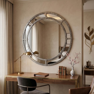 Miroir mural de style baroque vénitien haut de gamme |   Miroir décoratif d'appoint de luxe antique pour la décoration du salon et du couloir - Product Image 1