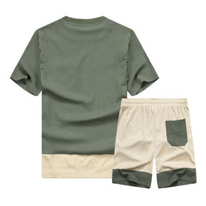 Conjunto Deportivo Casual para Hombre, Estilo Hip Hop, Ropa Deportiva, Color Sólido, Venta al Por Mayor OEM, Conjunto de Camiseta de Manga Corta y Pantalones - Product Image 3