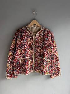 Chaqueta Blusón de Algodón para Mujer, Cuello Mandarín, Manga Larga, Estampado Paisley, Ropa de Primavera, Regalo para Ella - Product Image 1