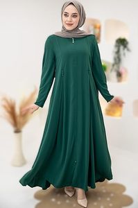 Abayas musulmanes grande taille pour femmes, en mousseline de soie vierge respirante, robes anti-plis, vêtements ethniques, burqa arabe, vente en gros OEM ODM - Product Image 2