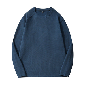 Wholesale Custom Logo Silk Screen Printed Short Sleeve Blank Design Mens <b>Waffle</b> Knit Acrylic Oversized T-<b>Shirt</b> - Product Image 6