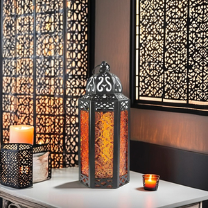 Beau porte-lanterne T-Light en métal fabriqué à la main élégant Accent de décoration pour la maison et l'extérieur de qualité supérieure fabriqué en Inde - Product Image 5