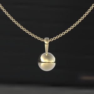<b>Solid</b> <b>Gold</b> Certified Round Lab-grown Diamond <b>Pendant</b>, Round Cut Moissanite <b>Pendant</b>, <b>Pendant</b> For Gift, Solitaire Women's <b>Pendant</b> - Product Image 6