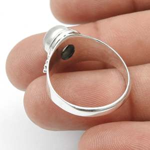 Simple Design Rainbow Moonstone Gemstone <b>Ring</b> In 925 <b>Sterling</b> <b>Silver</b> Bezel <b>Set</b> Oval Cut Gemstone Boho <b>Ring</b> At Reasonable Price - Product Image 5