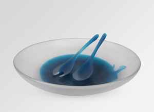 Tazón Grande Decorativo de Resina para Servir con Juego de Cucharas para Buffet, Mostrador y Fiestas - Product Image 2