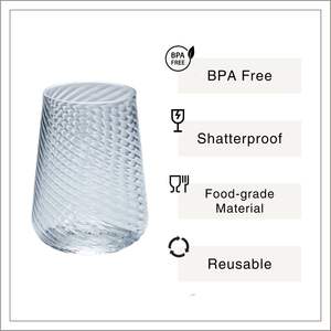 [Holar] Vasos de Vino de Plástico Transparente Reutilizables de 20oz, Hechos en Taiwán, para Catering, Cafeterías y Fiestas - Product Image 2