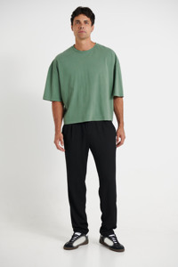 Streetwear Cropped Oversized Men's shirts 100% Cotton <b>Drop</b> Shoulder Custom Logo Tee Blank Apparel Printing OEM Bulk Supply - Product Image 4