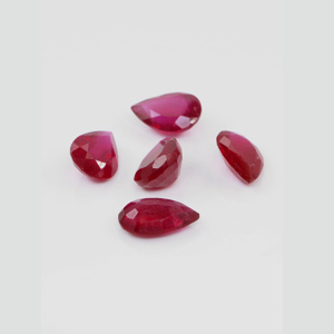 Rubis naturels de Bangkok, formes poire calibrées 7x9mm, pierres précieuses de rubis naturelles facettées en vrac pour la fabrication de bijoux, prêtes à l'emploi - Product Image 3