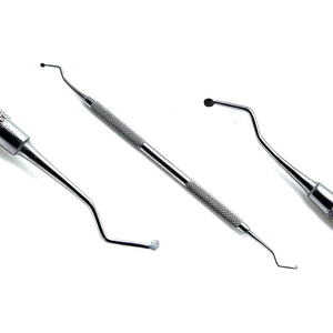 Cucharas Excavadoras Dentales Premium de Acero Inoxidable Reutilizables y Autoclavables de Doble Punta para la Eliminación de Caries y Dentina - Product Image 1