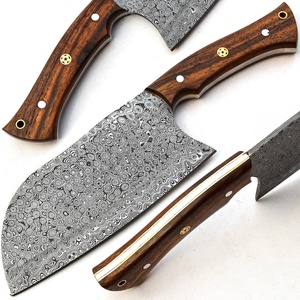 Cuchillo de Cocina JEXMOO OEM Hecho a Mano de Acero de Damasco de Grado Industrial, Cuchillo Multifuncional con Patrón de Gota de Lluvia, Funda de Cuero - Product Image 1