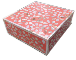 Handmade Rectangular Resin Inlay Multi-functional Jewelry Box - Product Image 1