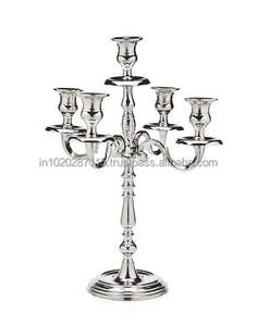 <b>Tall</b> arm aluminum candelabra for luxurious home entryway <b>table</b> centerpiece wedding banquet and festive decor - Product Image 4