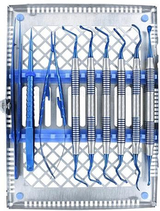 Kit de chirurgie dentaire 10 pièces, ensemble d'instruments dentaires en acier pour interventions chirurgicales buccales, extractions et implantations, comprend des sondes - Product Image 2