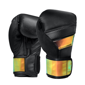 Gants de boxe en cuir véritable de qualité supérieure, prix de gros RTS, logo personnalisé, gants d'entraînement et de sparring professionnels AS-BG-4785 - Product Image 3