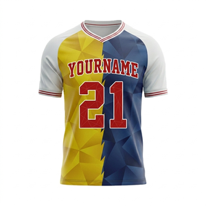 Maillot de football pour homme à sublimation, meilleur prix, personnalisable, en polyester, à manches courtes, pour les matchs - Product Image 1