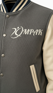 Vêtements d'extérieur tendance en cuir esthétique, style universitaire, avec manches contrastantes, durables, style américain - Product Image 4