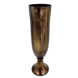 Vase à fleurs de luxe pour salon, finition dorée, fait main, vases en métal hauts en forme de pilier, fournitures pour événements, pot de fleurs à prix abordable - Product Image 1