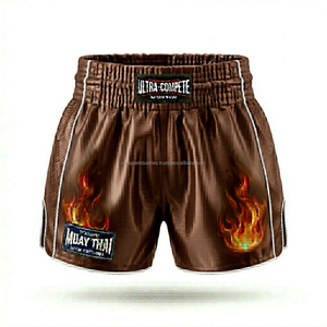 Unisex Custom Muay Thai Shorts 100% <b>Polyester</b> Satin Made Breathable Martial Arts Wear Wholesale OEM Low MOQ - Product Image 5
