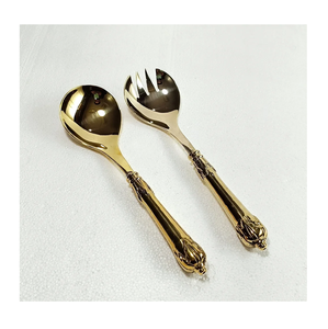 Ustensiles de service à salade en laiton avec manche classique – Fabrication de qualité au prix le plus bas - Product Image 4