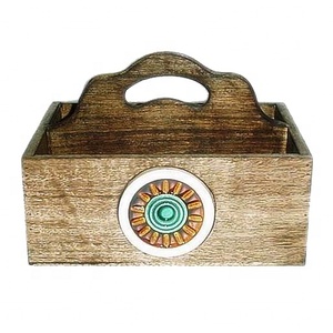 Top produit haute qualité Table organisateur belle conception bureau à domicile en bois bambou Table bureau stockage maison décorative cadeau article - Product Image 1