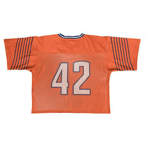 Camiseta Deportiva Personalizada de Lacrosse Naranja con Malla Transpirable, Cuello en V, 100% Poliéster, para Entrenamiento de Equipo, Fabricante OEM, Impresión por Sublimación - Product Image 2