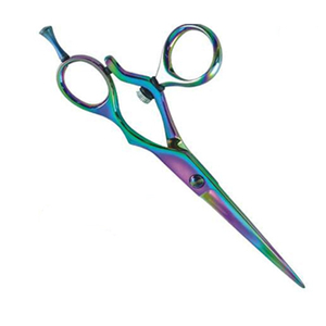 Tijeras Profesionales de Titanio para Cortar el Cabello, Tijeras de Peluquería de Acero Inoxidable, Mango Inclinado, Tensión Ajustable - Product Image 3
