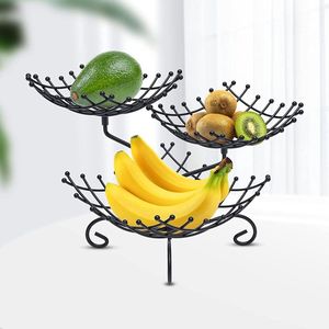 Panier à fruits en fer de fabrication fiable, support décoratif en métal pour fruits avec base antidérapante pour la présentation sur la table de cuisine ou de salle à manger - Product Image 1