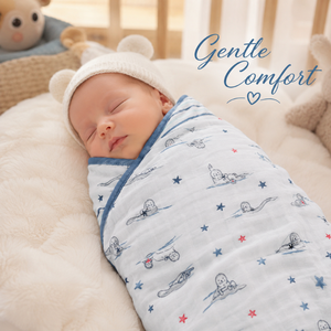 Custom Printed Floral Character Design Eco-Friendly Muslin Swaddle <b>Blanket</b> | Soft Breathable Organic Cotton Baby <b>Wrap</b> Premium - Product Image 5