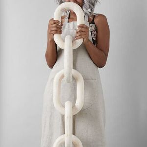 Adornos de Pared de Madera Art Deco con Cadena Enlazada Hechos a Mano y Personalizados, Decoración para el Hogar, Baño y Habitaciones, los Más Adorables, Venta al Por Mayor - Product Image 3