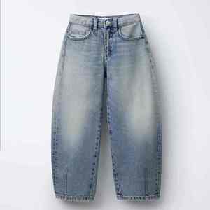 MEESAM LEATHER HOSIERY Jeans de mezclilla unisex 100% algodón de secado rápido, cintura alta, peso pesado, estilo vintage, corte regular, rectos, con relieve - Product Image 2