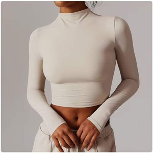 Fabricantes de Ropa Deportiva Profesional Personalizada, Conjunto de Top Corto de Manga Larga y Pantalones Deportivos de Pierna Recta para Mujer, Conjunto Deportivo Personalizado - Product Image 5