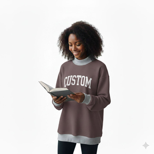 Sweat-shirt à col montant pour femme, élégance décontractée, coupe confortable, sweat-shirt à col montant pour femme, coupe moderne - Product Image 1