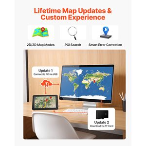 Navigateur GPS pour voiture avec écran tactile de 7 pouces, mises à jour de cartes 16 Go, guidage vocal, Wince 6 # # # # Combinaison SDK - Product Image 5