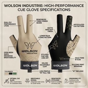 Guantes de Billar y Snooker Wilson Industry Premium, de Poliéster/Lycra, Tres Dedos, Ligeros, Antideslizantes, Cómodos y Elásticos - Product Image 6